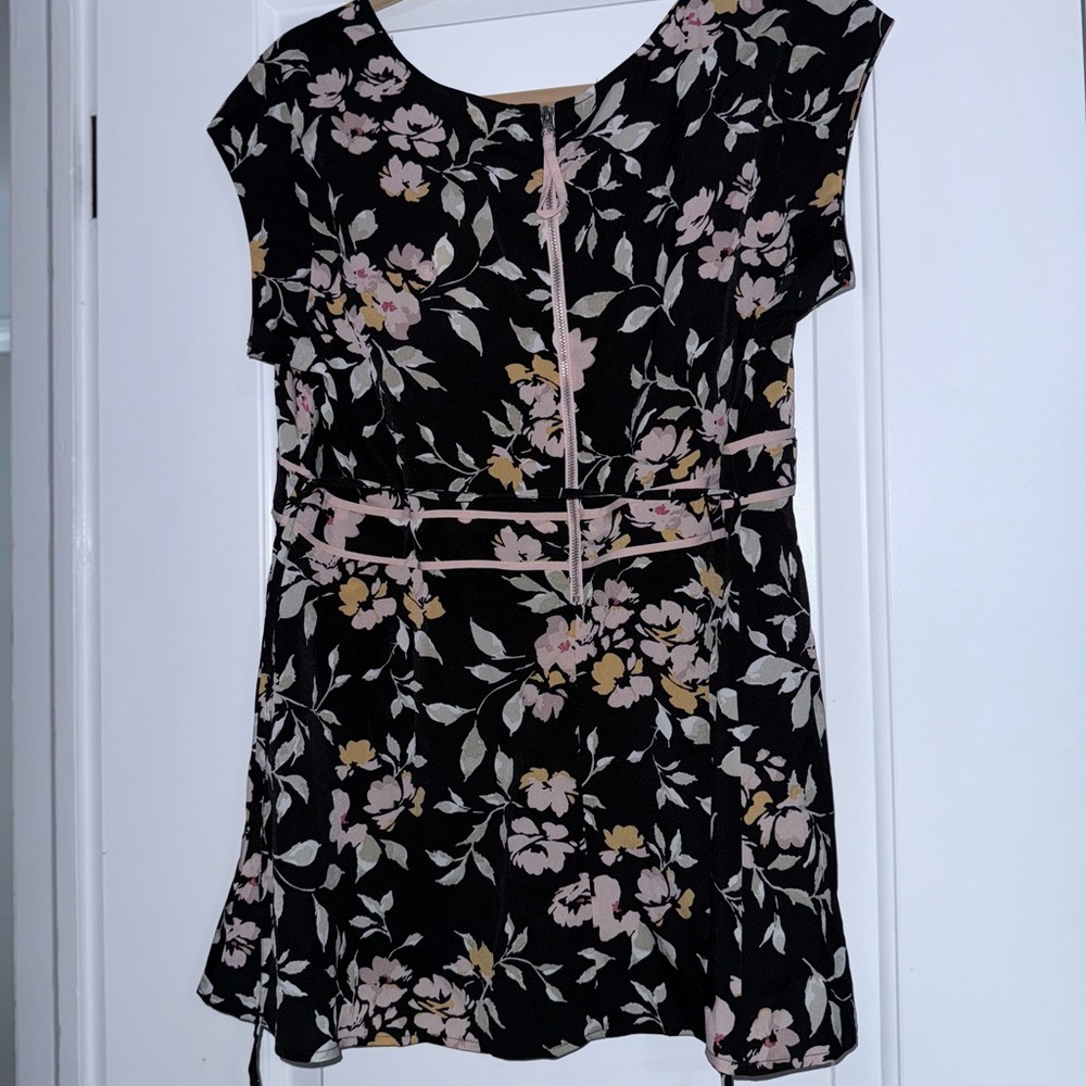 Motherhood Black Floral Jacket with Pink Accents